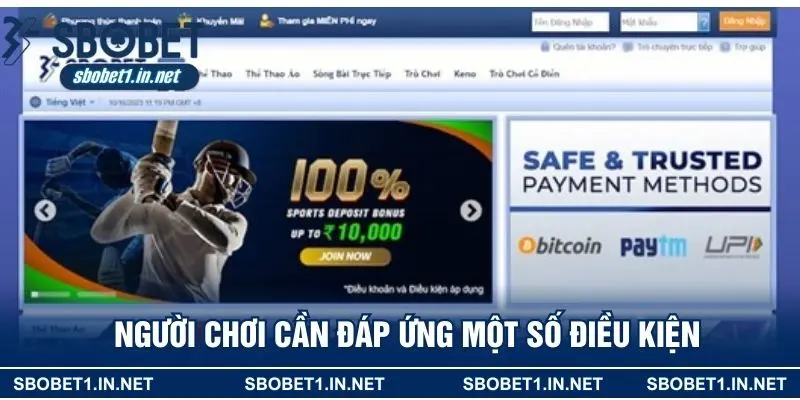Người chơi cần đáp ứng một số điều kiện